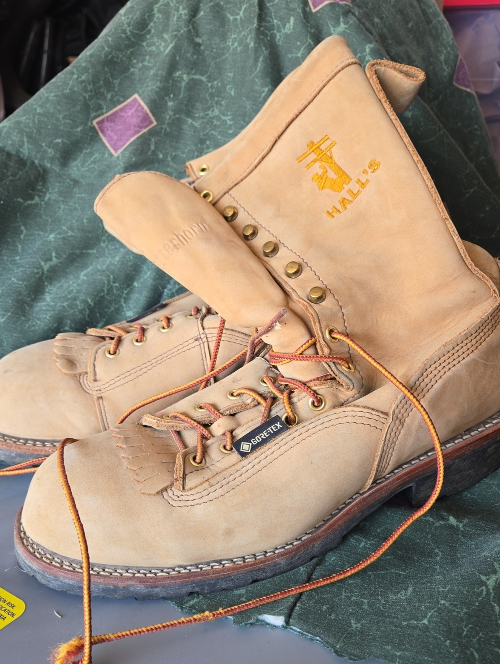 Men's Tan Work Boots with GORE-TEX